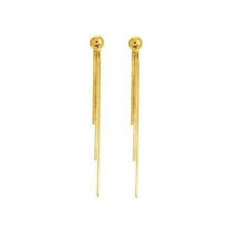 Boucles d'oreilles pendantes or jaune 18 carats